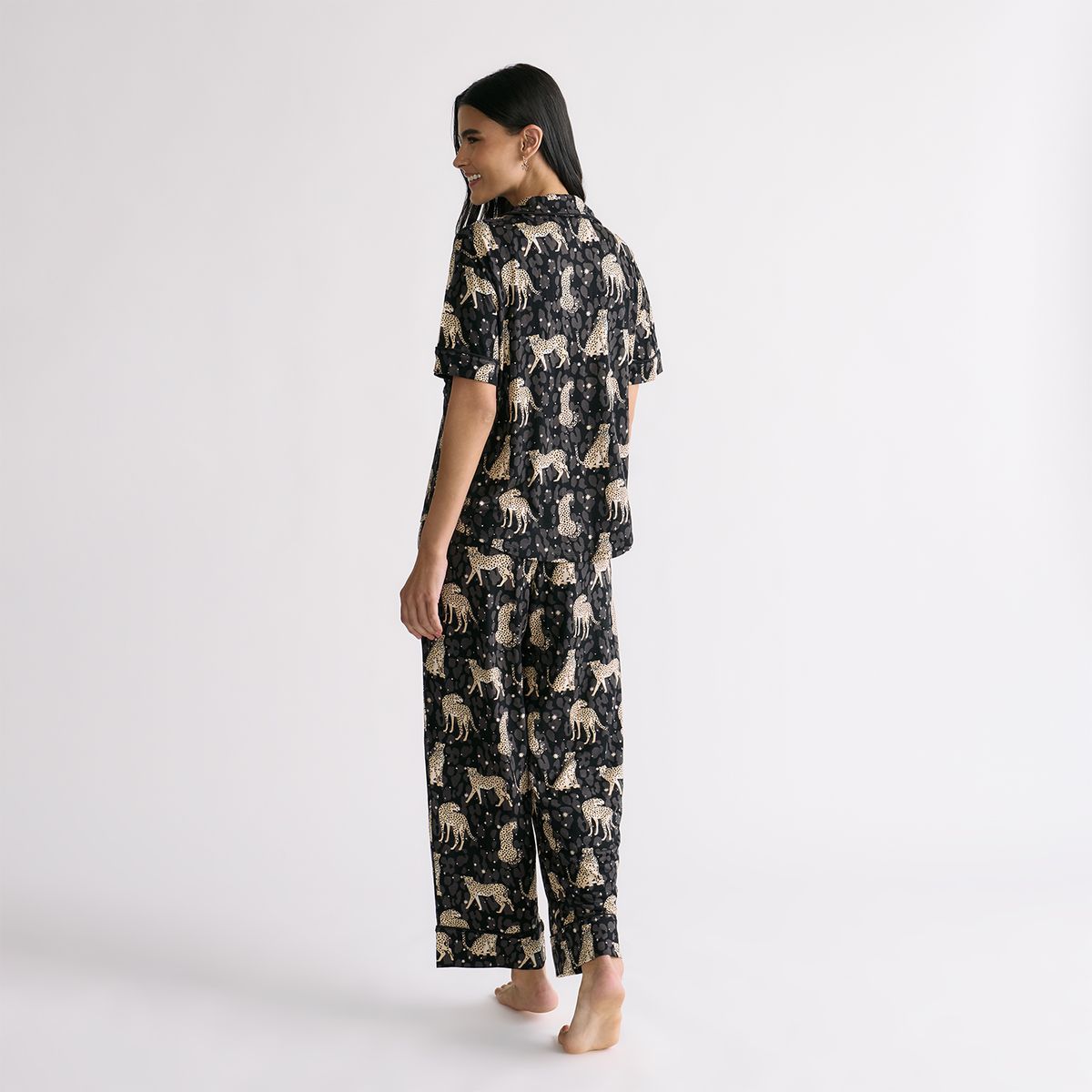 LOUNGE - Set Pijama Camisero Tigres Dreamy