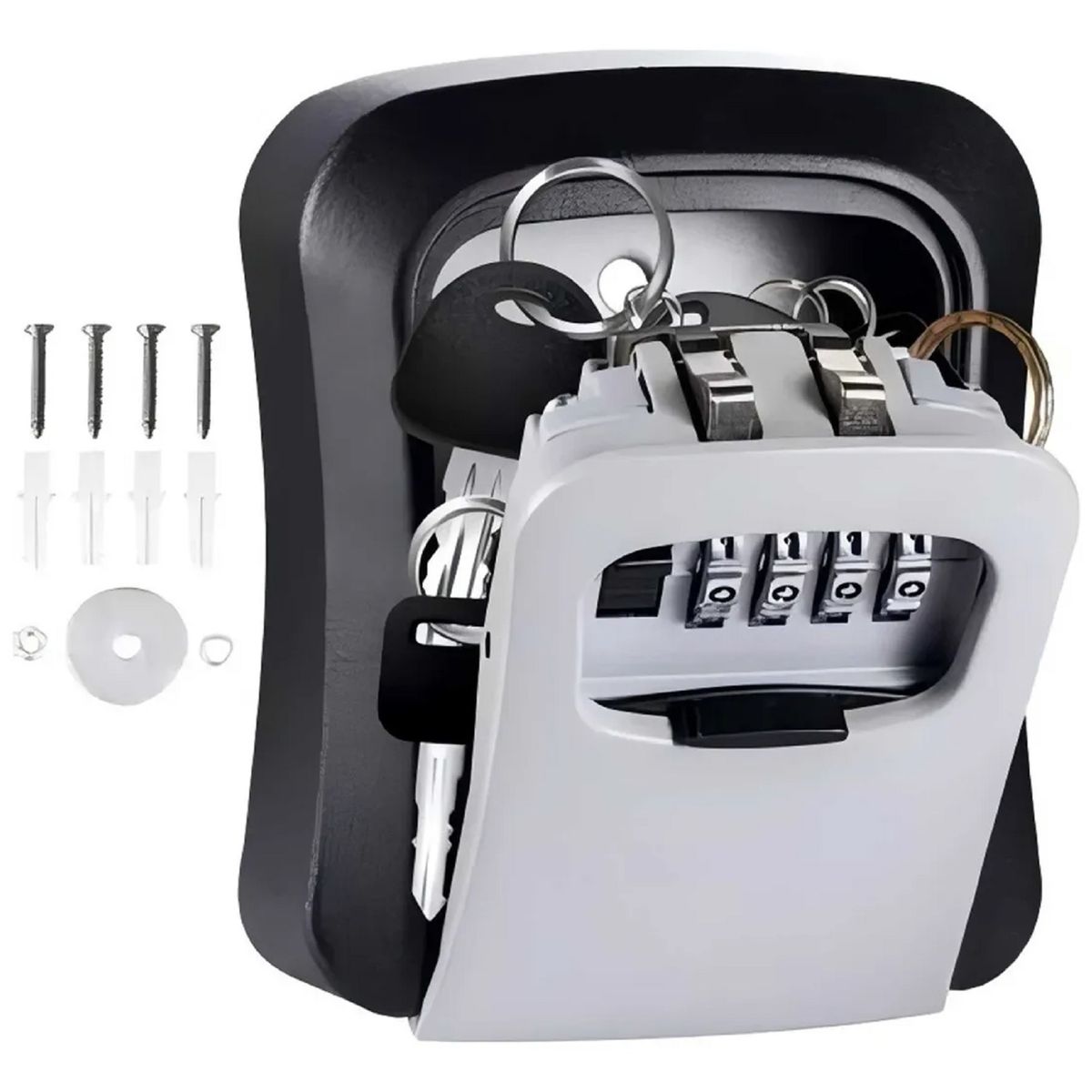 GENERICO - Caja De Seguridad De Metal Con Clave Para Llaves