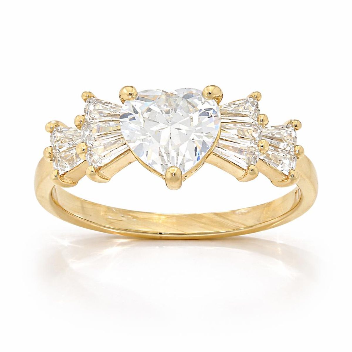 JOYAS LANDEROS - Anillo Corazón enchapado en oro de 18k