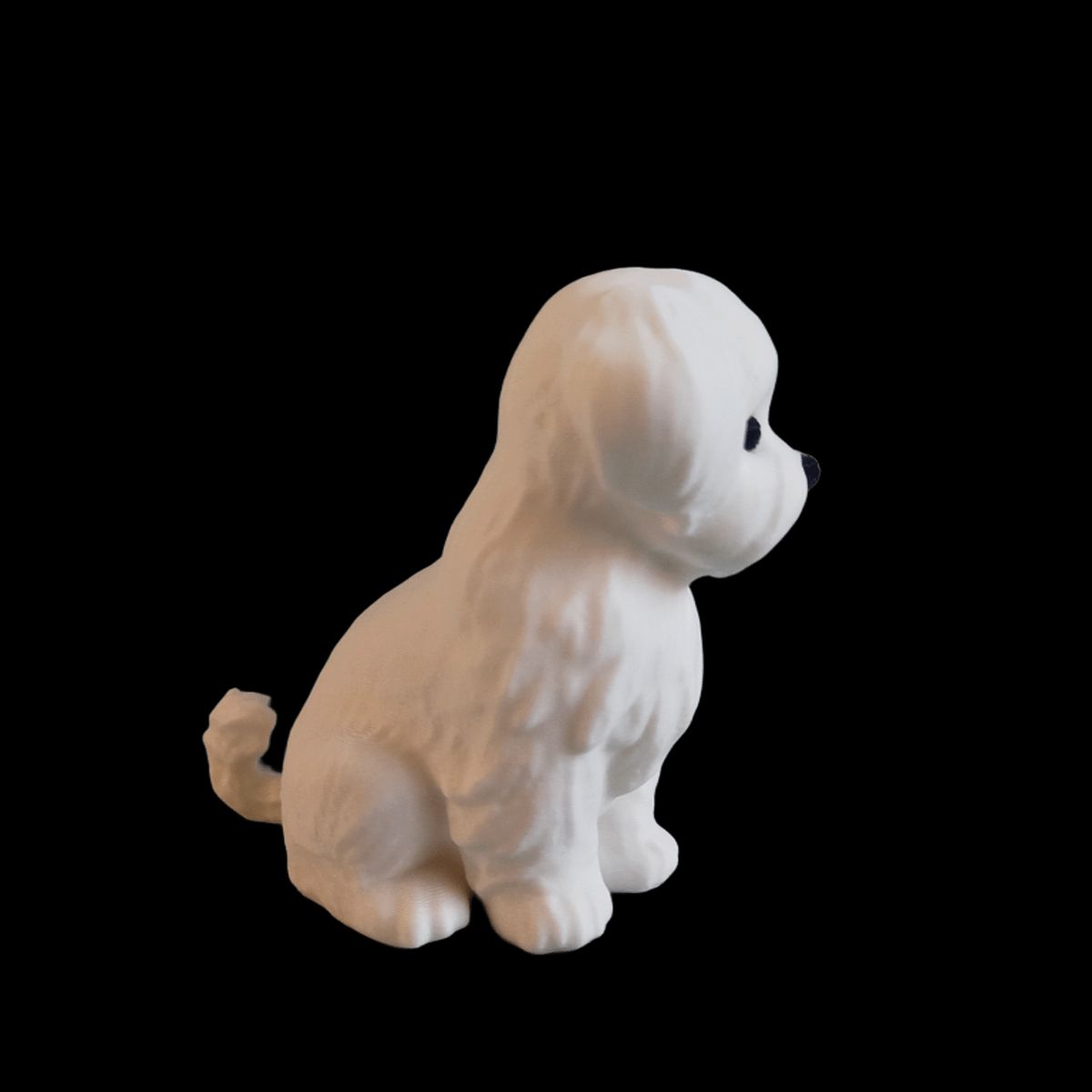 GENERICO - Figura Decorativa - Perro Maltés miniatura