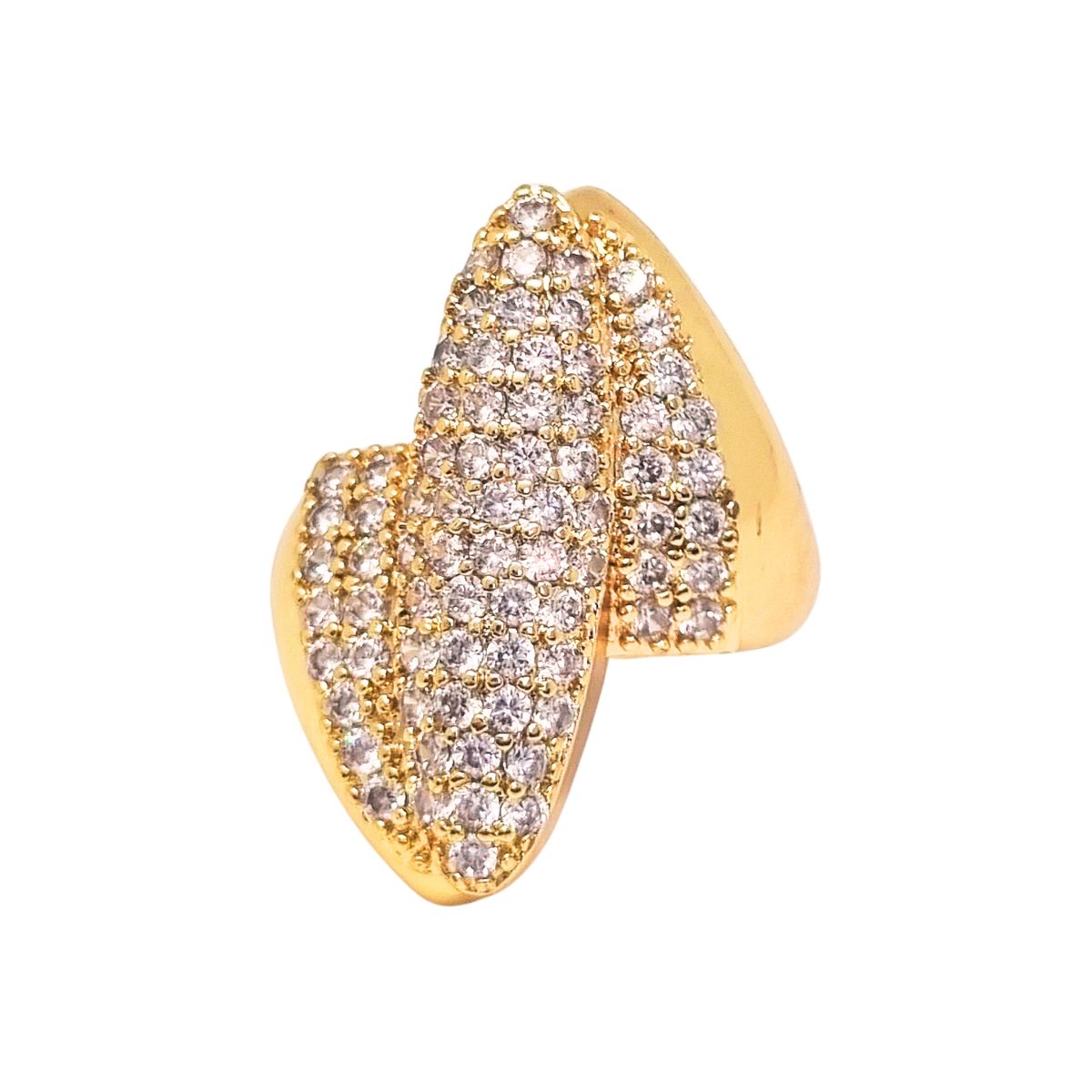 JOYAS LANDEROS - Anillo Asimétrico enchapado en oro de 18k