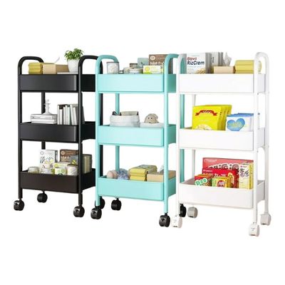 Imagen 2 del producto Carro Organizador Almacenaje Con 3 Estantes Y Ruedas