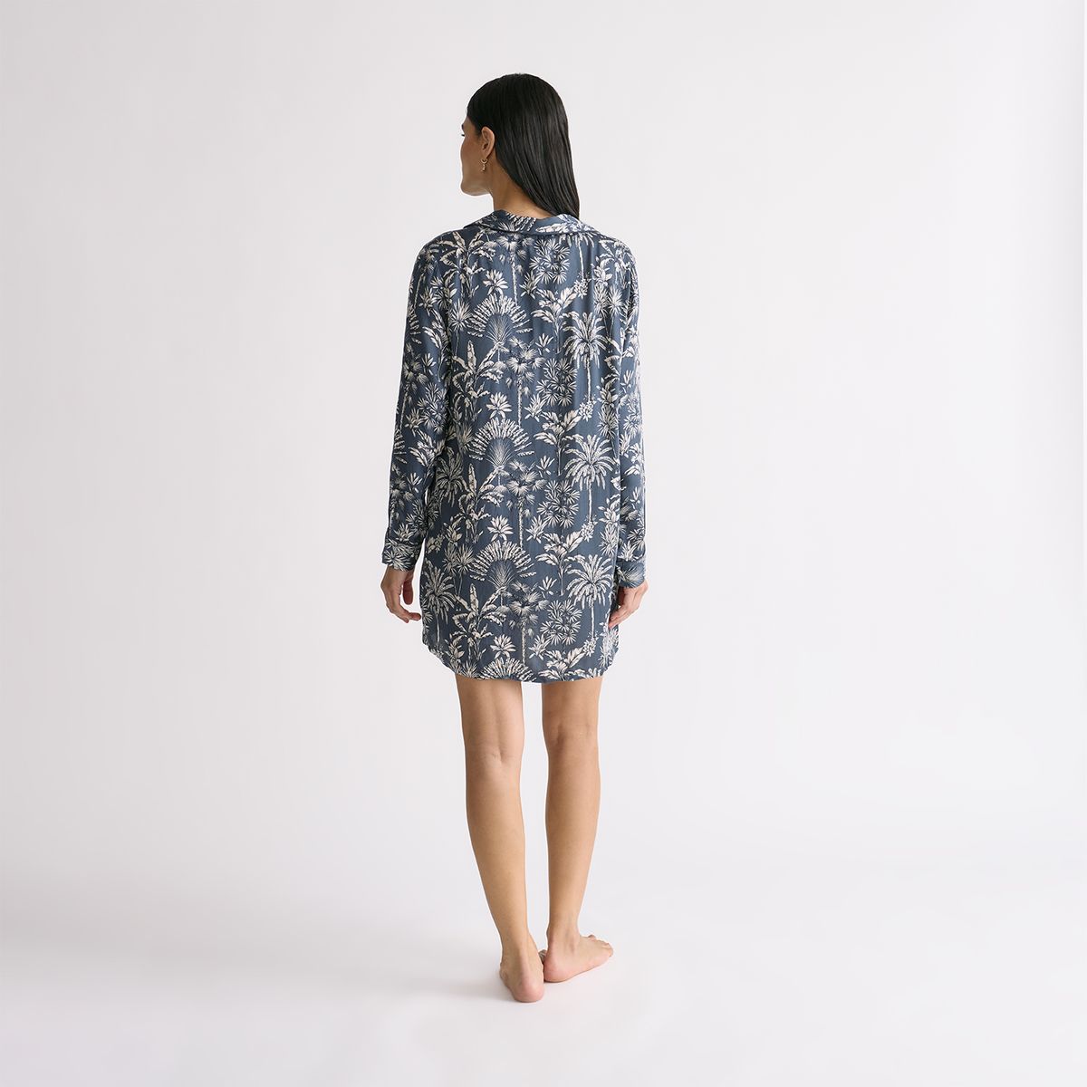 LOUNGE - Pijama Camisero Mujer Palmeras Dreamy