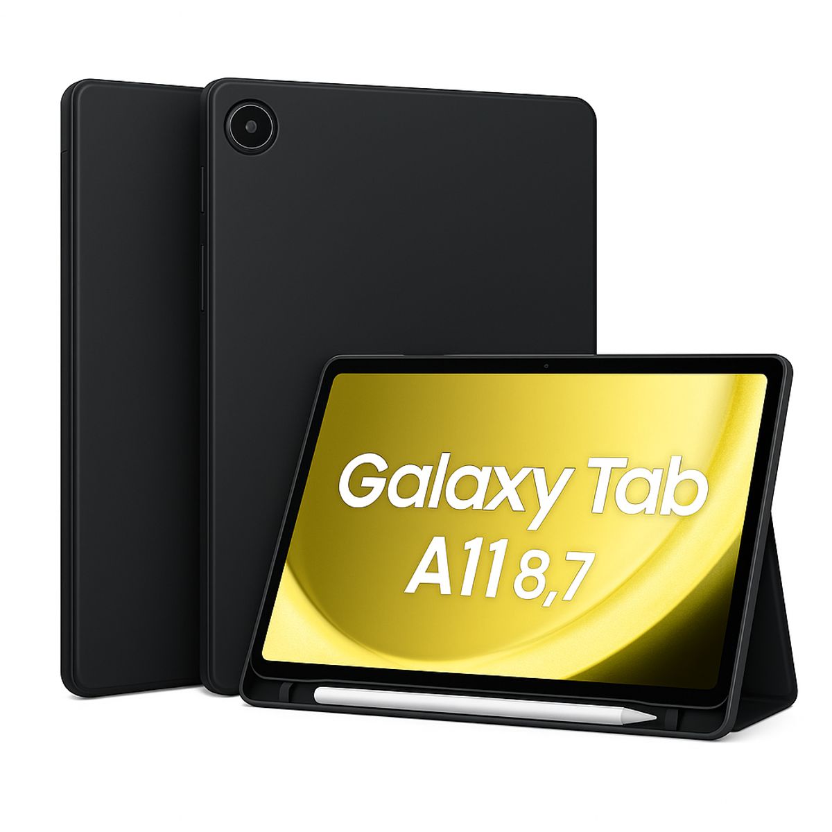 GENERICO - Funda Smart Cover Compatible Con Tab Samsung Galaxy A11 Normal Negro