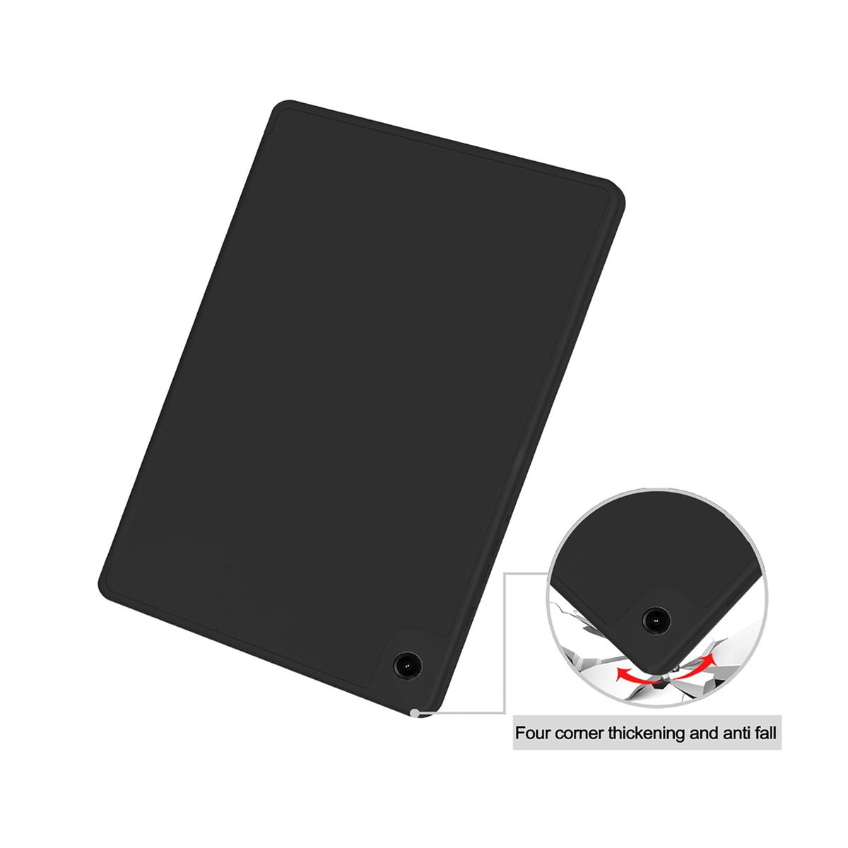 GENERICO - Funda Smart Cover Compatible Con Tab Samsung Galaxy A11 Normal Negro