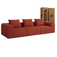 Sofa Loop 3 cuerpos - Espuma Comprimida - 270X75X97 Terracota T123