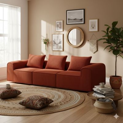 Imagen 2 del producto Sofa Loop 3 cuerpos - Espuma Comprimida - 270X75X97 Terracota T123