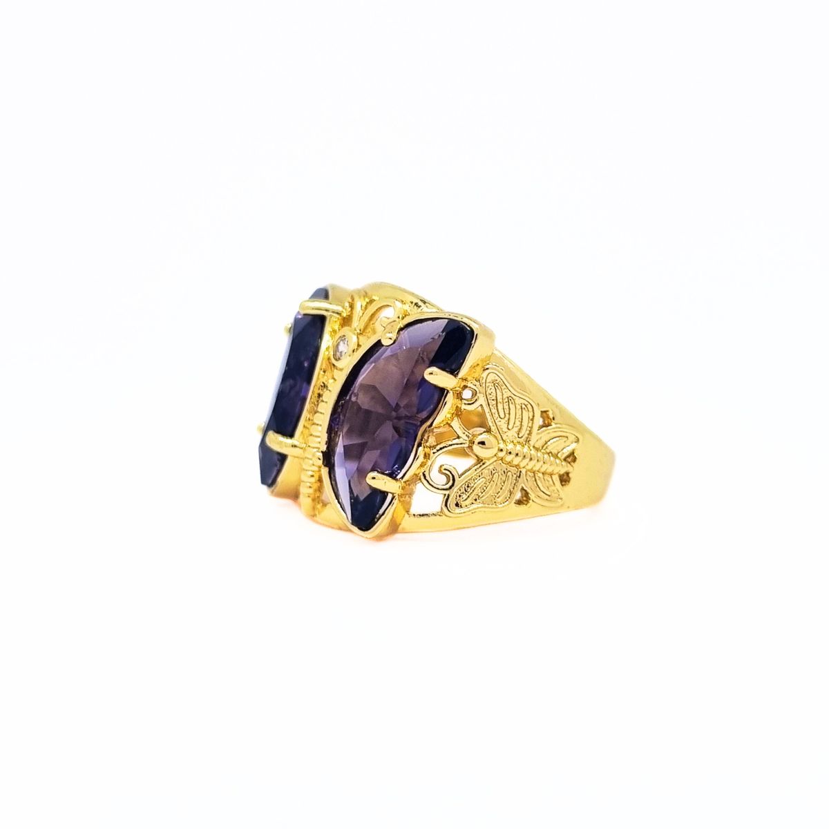 JOYAS LANDEROS - Anillo Mariposa enchapado en oro de 18k