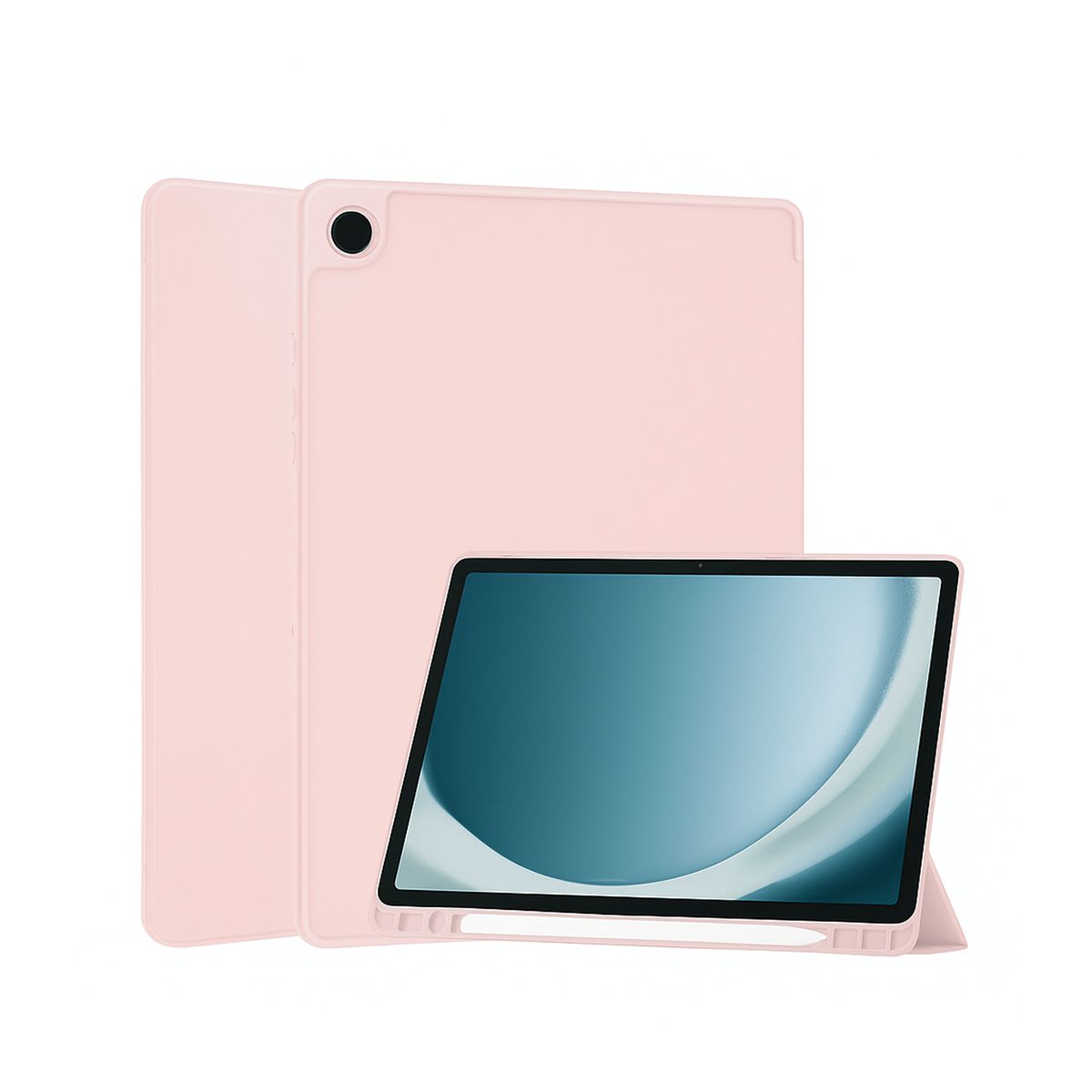 GENERICO - Funda Smart Cover Compatible Con Tablet Samsung Galaxy A11 Normal Rosado