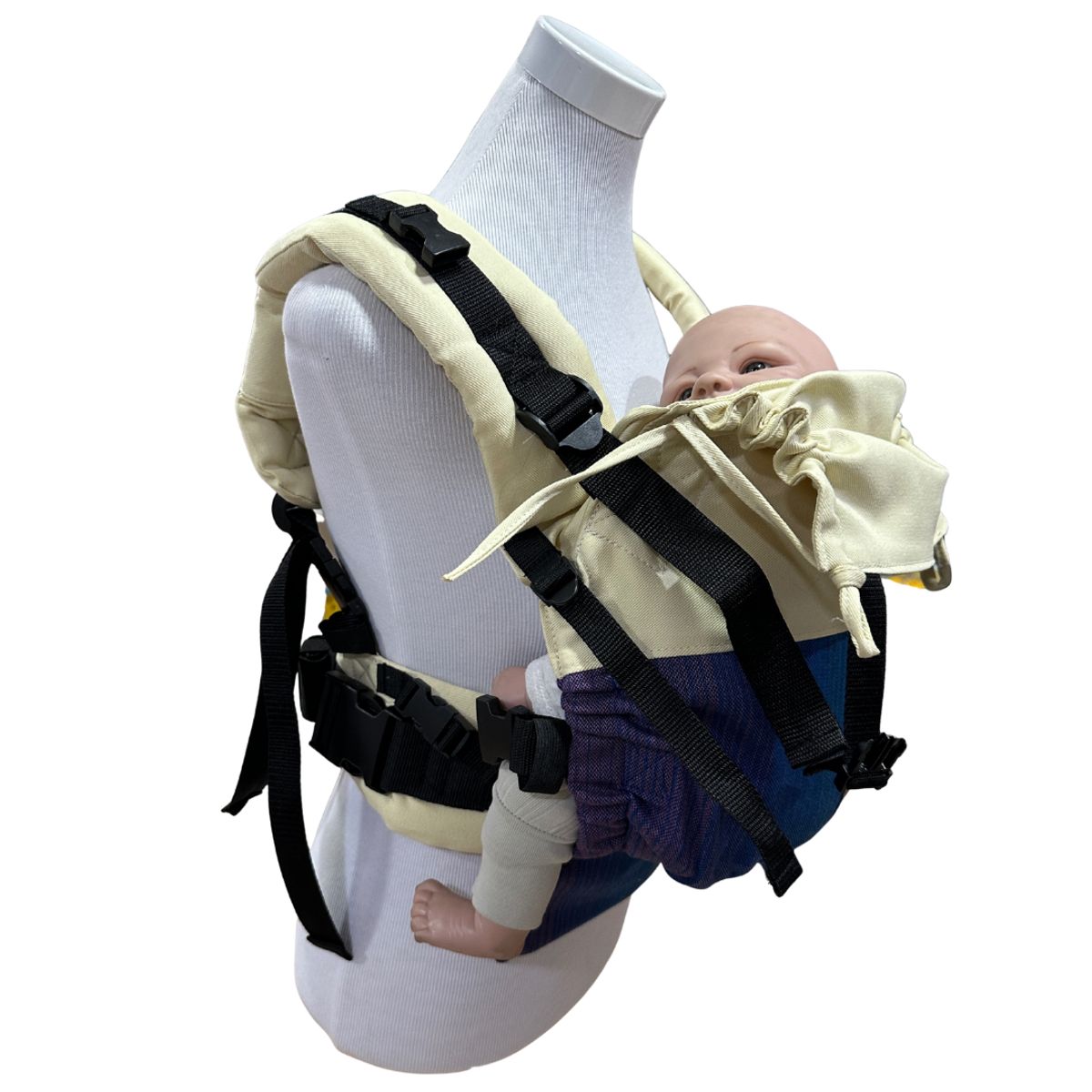 GENERICO - Mochila Portabebés Ergonómica Mi Cielo Vainilla Azul Intenso