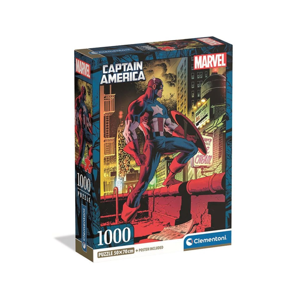 CLEMENTONI - Puzzle 1000 Piezas Capitán América