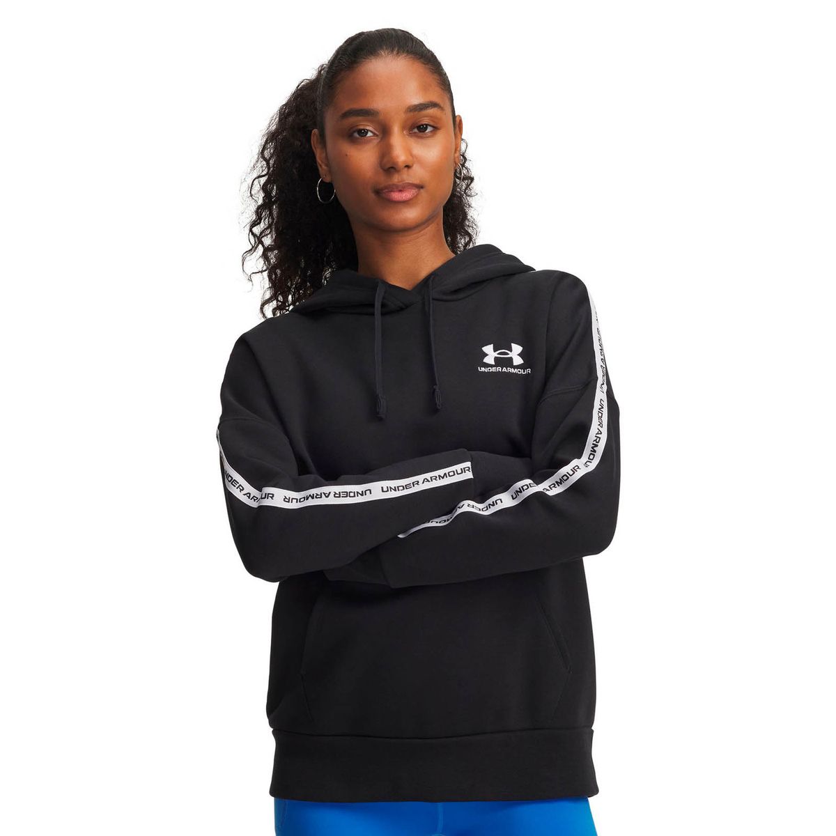 UNDER ARMOUR - Poleron Lifestyle Mujer Icon Fleece Tapd HDY Negro UNDER ARMOUR