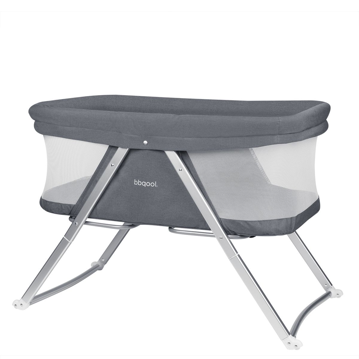 BBQOOL - Cuna Moisés Portátil Dreams Gris + Colchón
