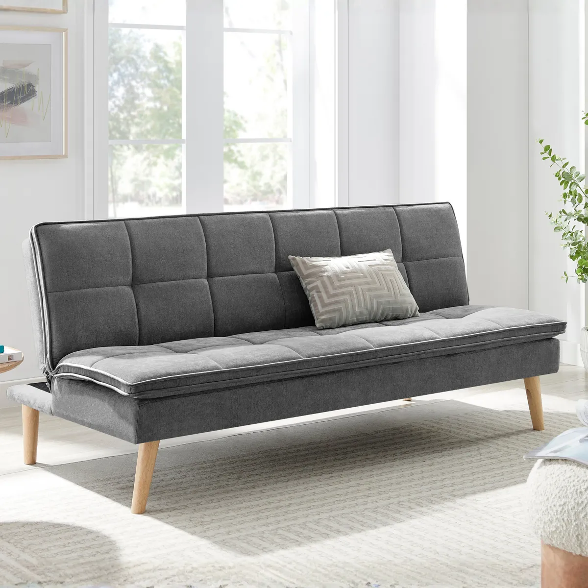 HOME&CONCEPT - Futon Sky Q11 3 Cuerpos 182x88x80cm - Gris oscuro - Tamano Unico