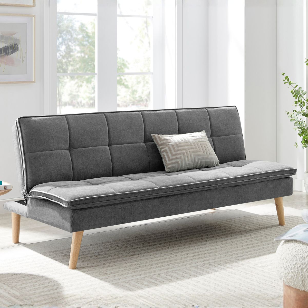 HOME&CONCEPT - Futon Sky Q11 3 Cuerpos 182x88x80cm - Gris oscuro - Tamano Unico