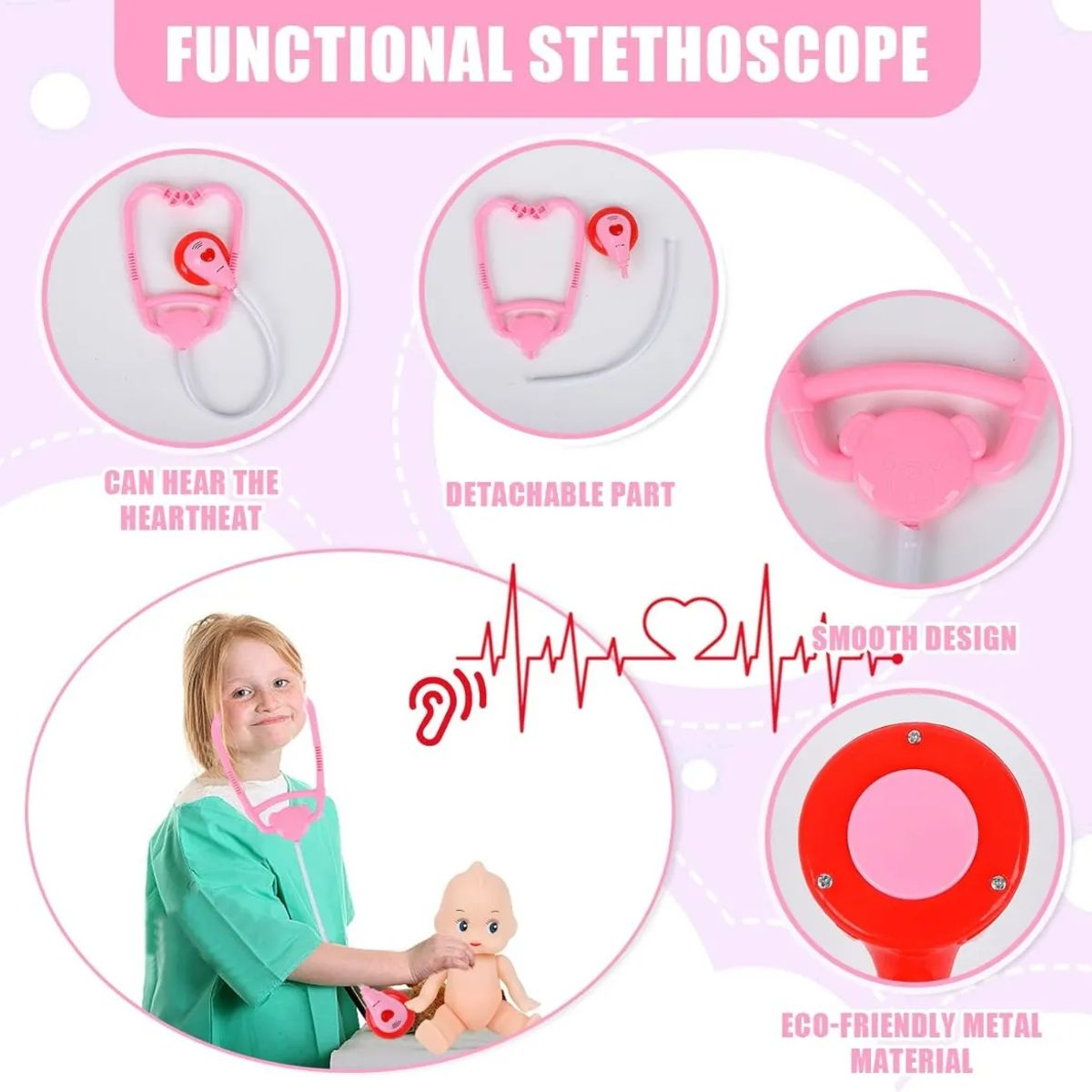 GENERICO - Kit De Juguetes De Doctor Para Niños, 63 Piezas