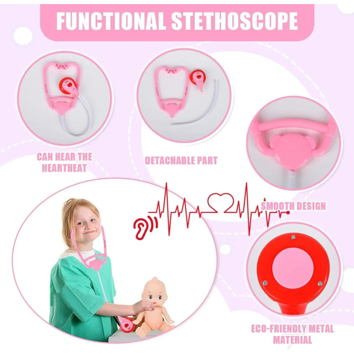 GENERICO - Kit De Juguetes De Doctor Para Niños, 63 Piezas