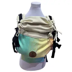 GENERICO - Mochila Portabebés Ergonómica Mi Cielo Vainilla Líneas Verdes