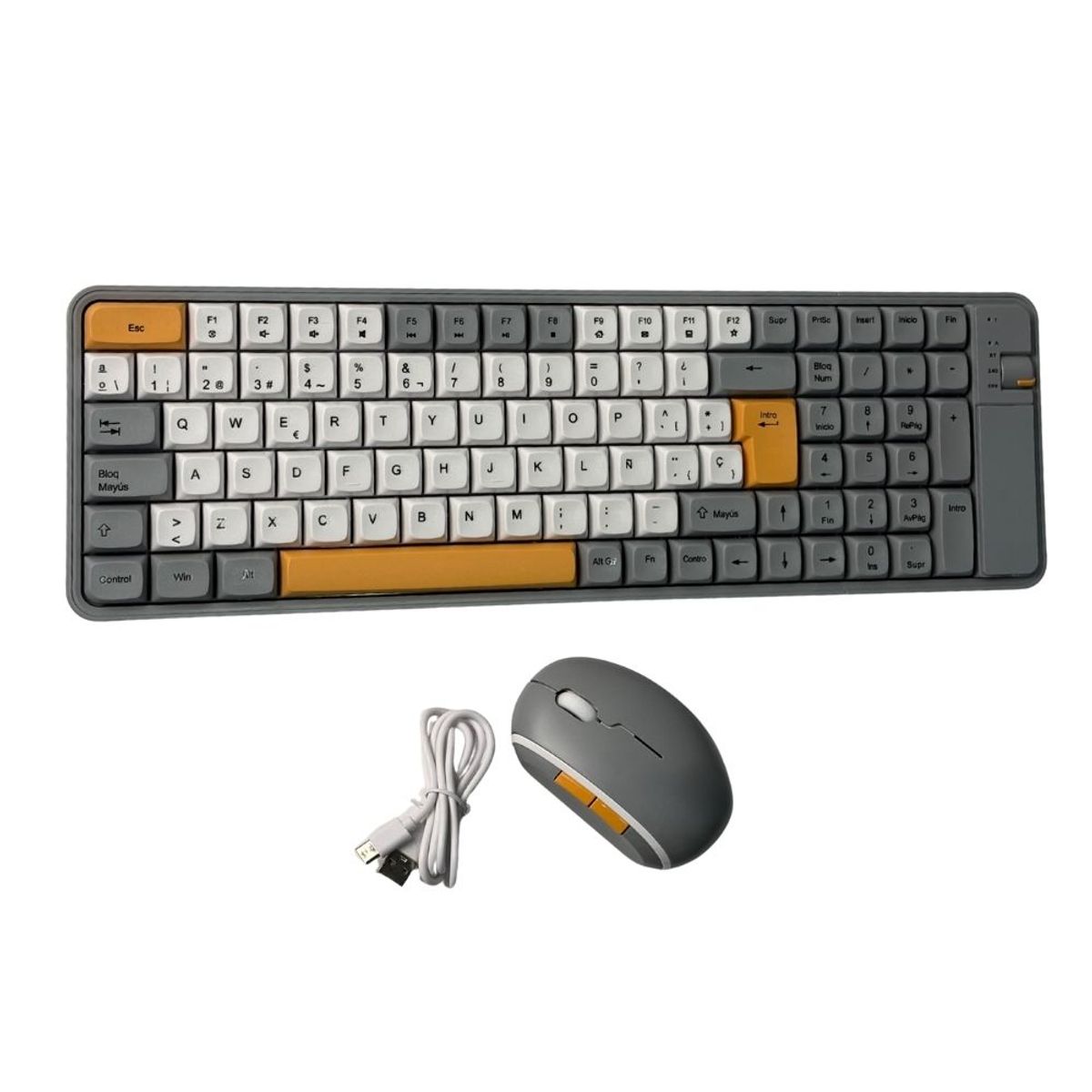 NOVYSTOR - Kit Teclado y Mouse Inalámbrico Numérico Bluetooth USB