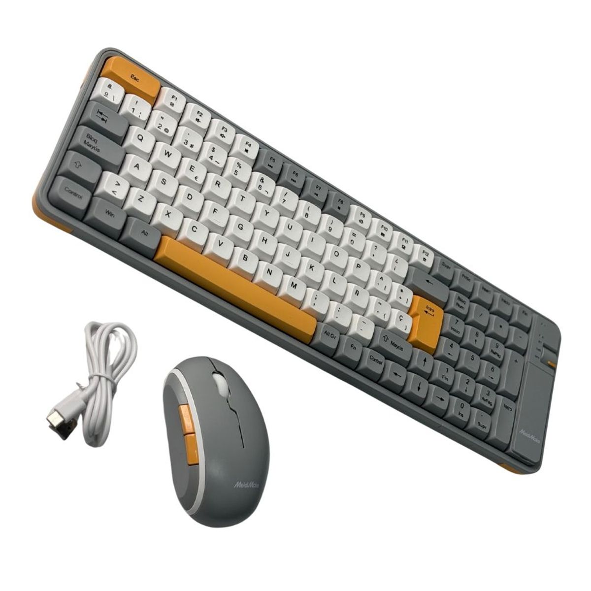 NOVYSTOR - Kit Teclado y Mouse Inalámbrico Numérico Bluetooth USB