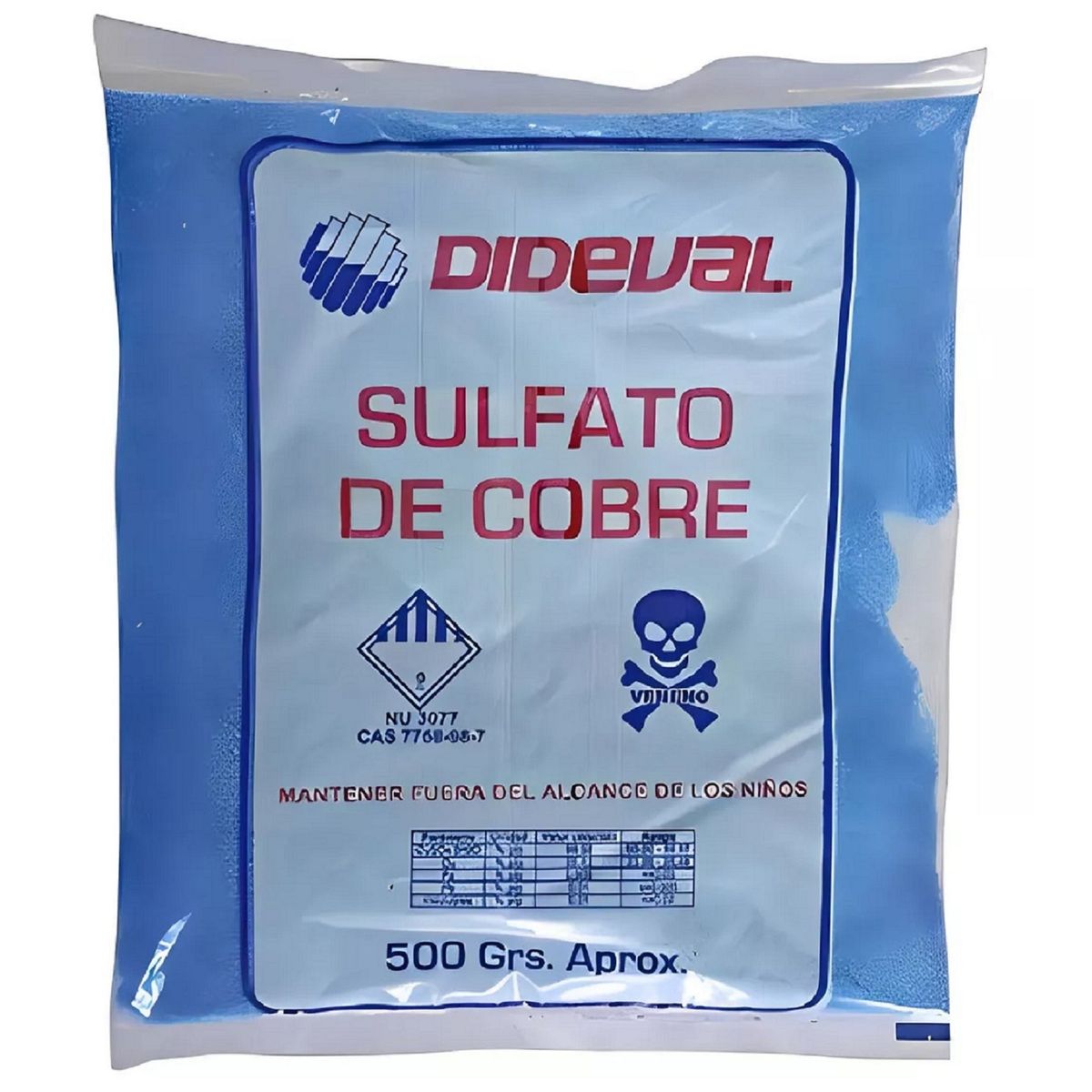 Sulfato De Cobre 500 Grs Alguicida Piscina, marca UNIVERSAL - Foto Principal