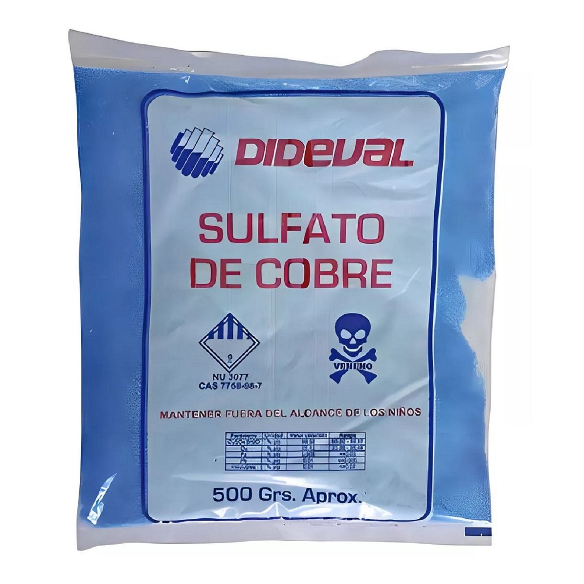 Sulfato De Cobre 500 Grs Alguicida Piscina, marca UNIVERSAL - Foto Principal