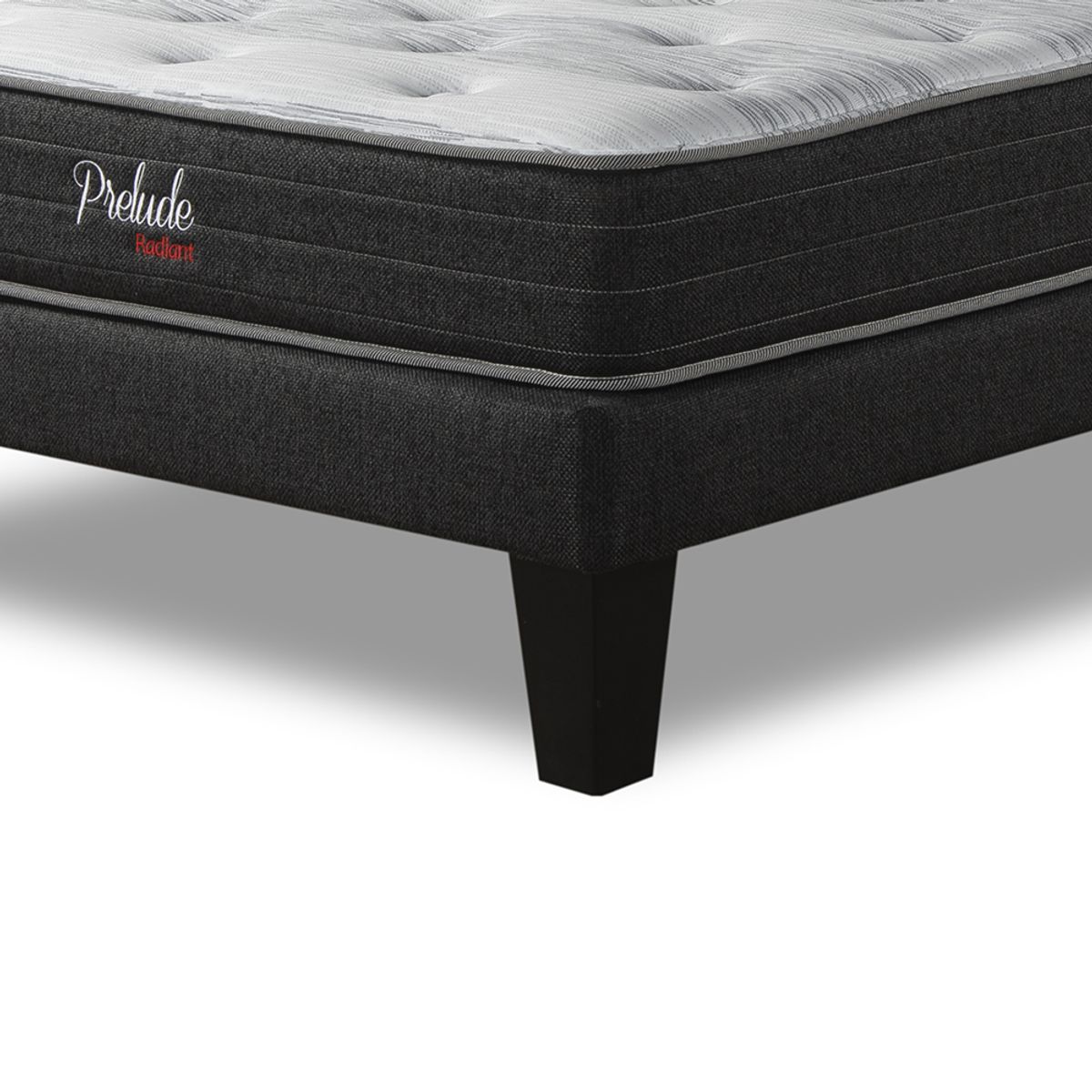 PRELUDE - Cama Europea Prelude Radiant Respaldo Urban Gris 1.5 pza
