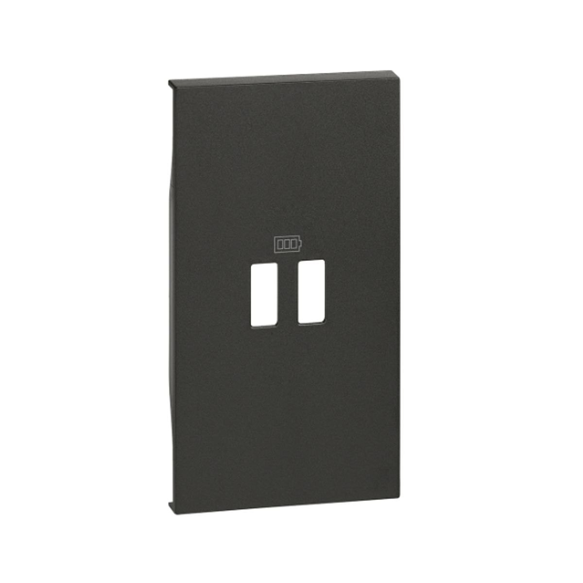 BTICINO - Cubre Tecla Usb 2 Modulos Bticino Negro Living Now