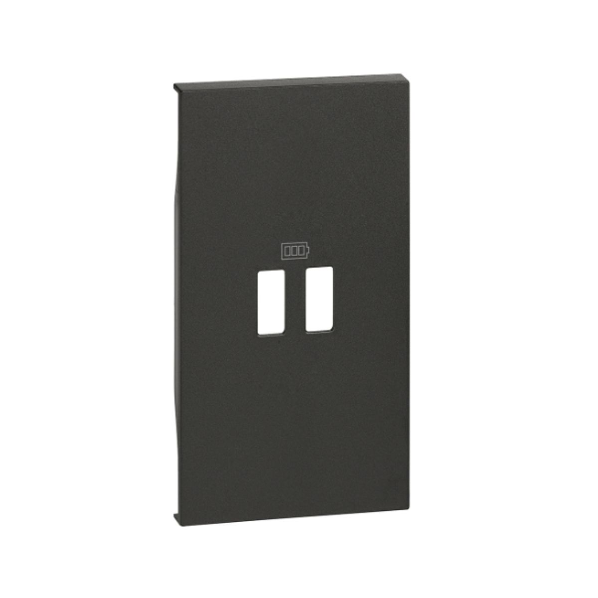 BTICINO - Cubre Tecla Usb 2 Modulos Bticino Negro Living Now