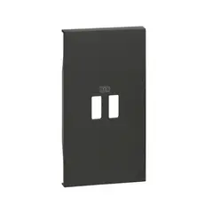 BTICINO - Cubre Tecla Usb 2 Modulos Negro Living Now