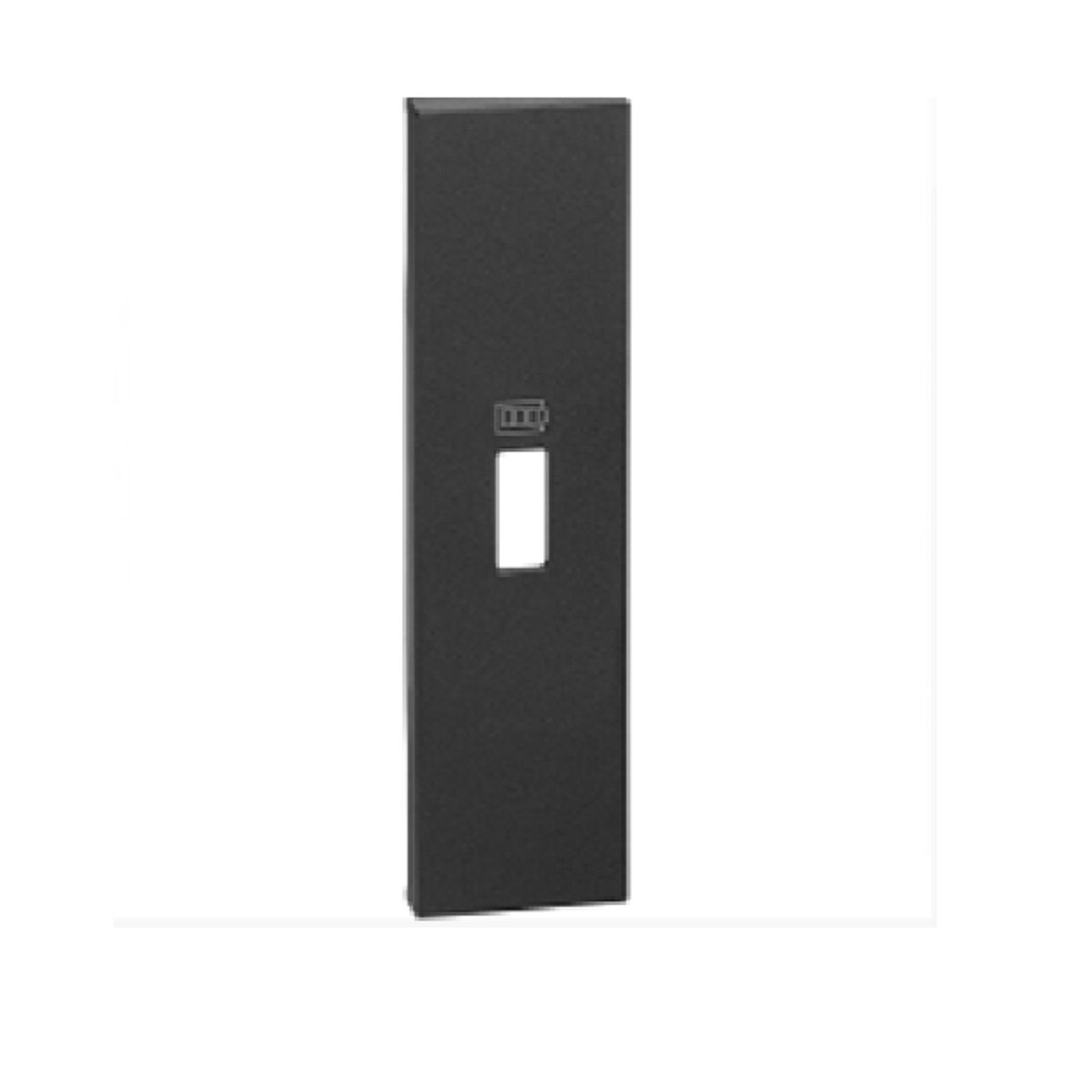 BTICINO - Cubre Tecla Usb 1 Módulo Negro Living Now