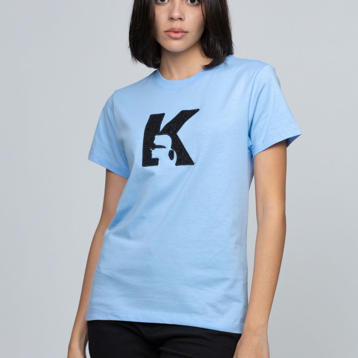 KARL LAGERFELD - Polera con logotipo boucle