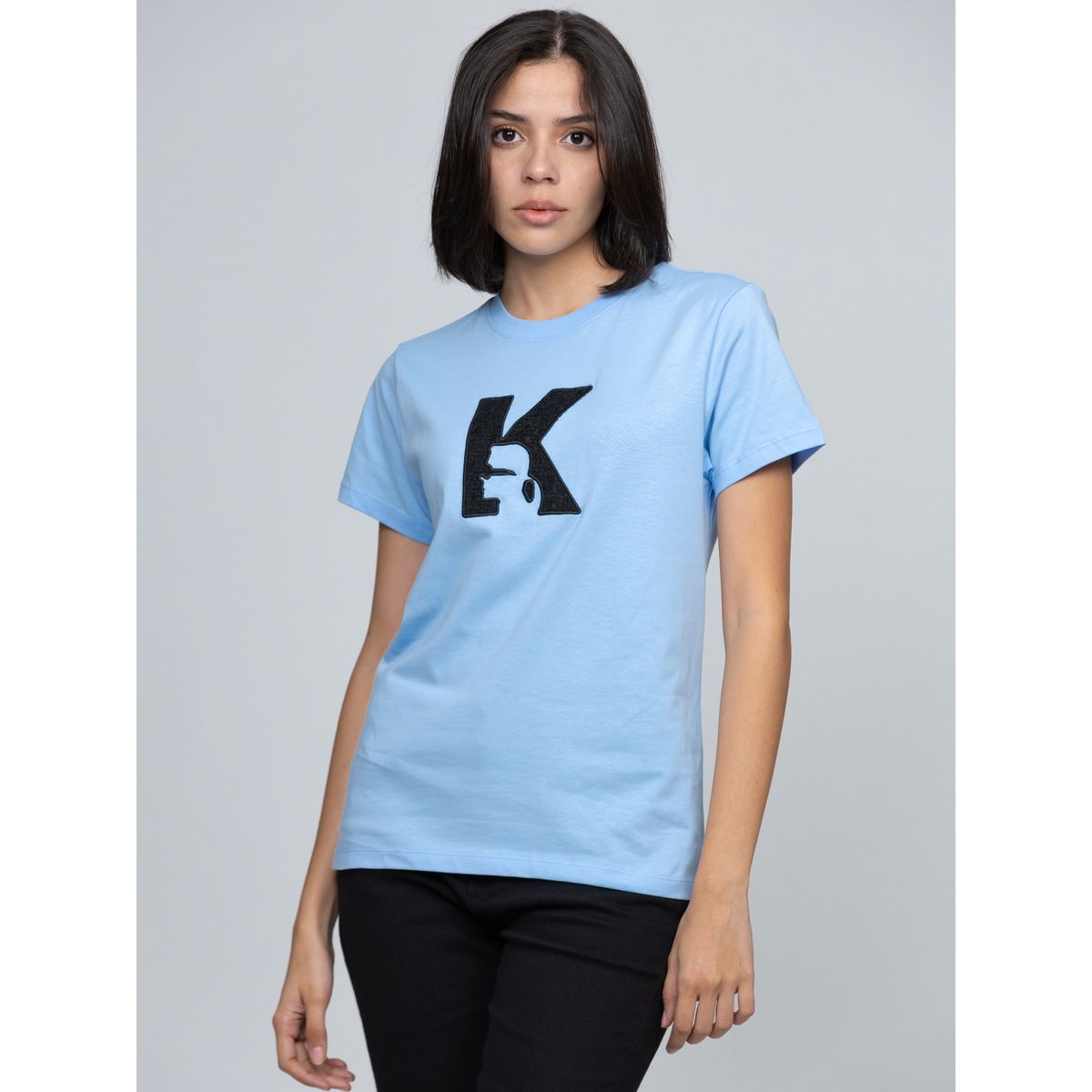 KARL LAGERFELD - Polera con logotipo boucle