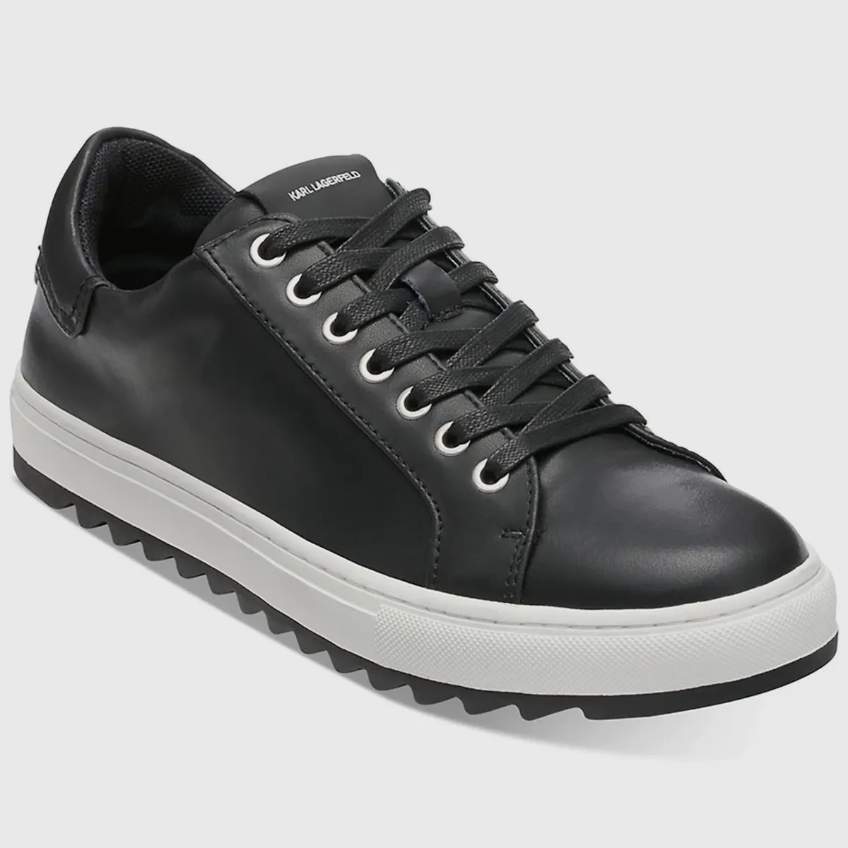 KARL LAGERFELD - Zapatillas de cuero con suela dentada estilo urbano