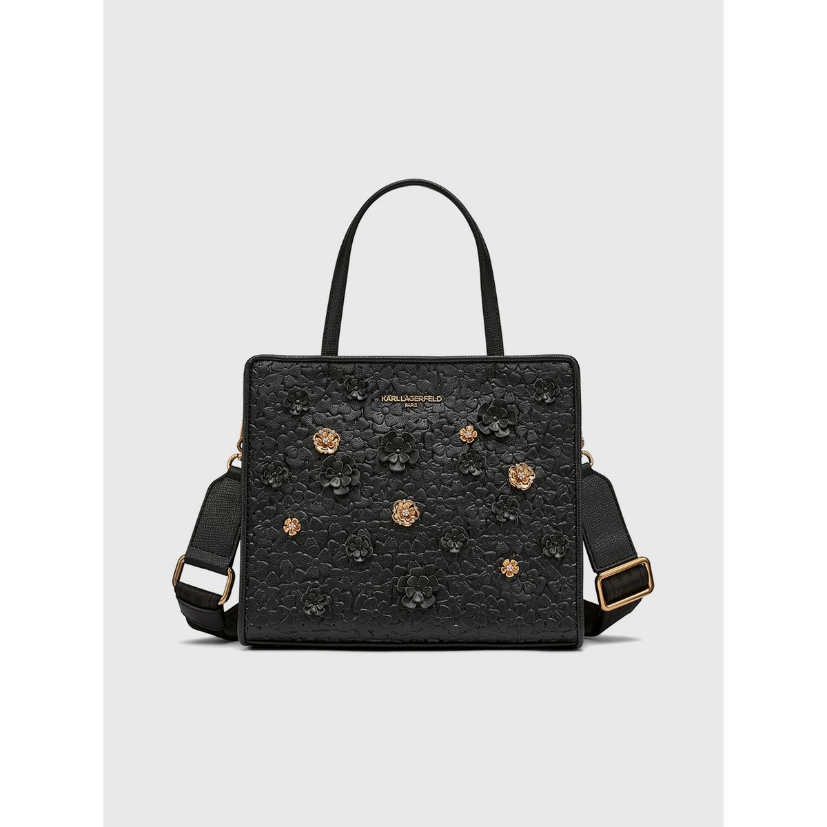 KARL LAGERFELD - Cartera satchel con detalles florales - Maybelle