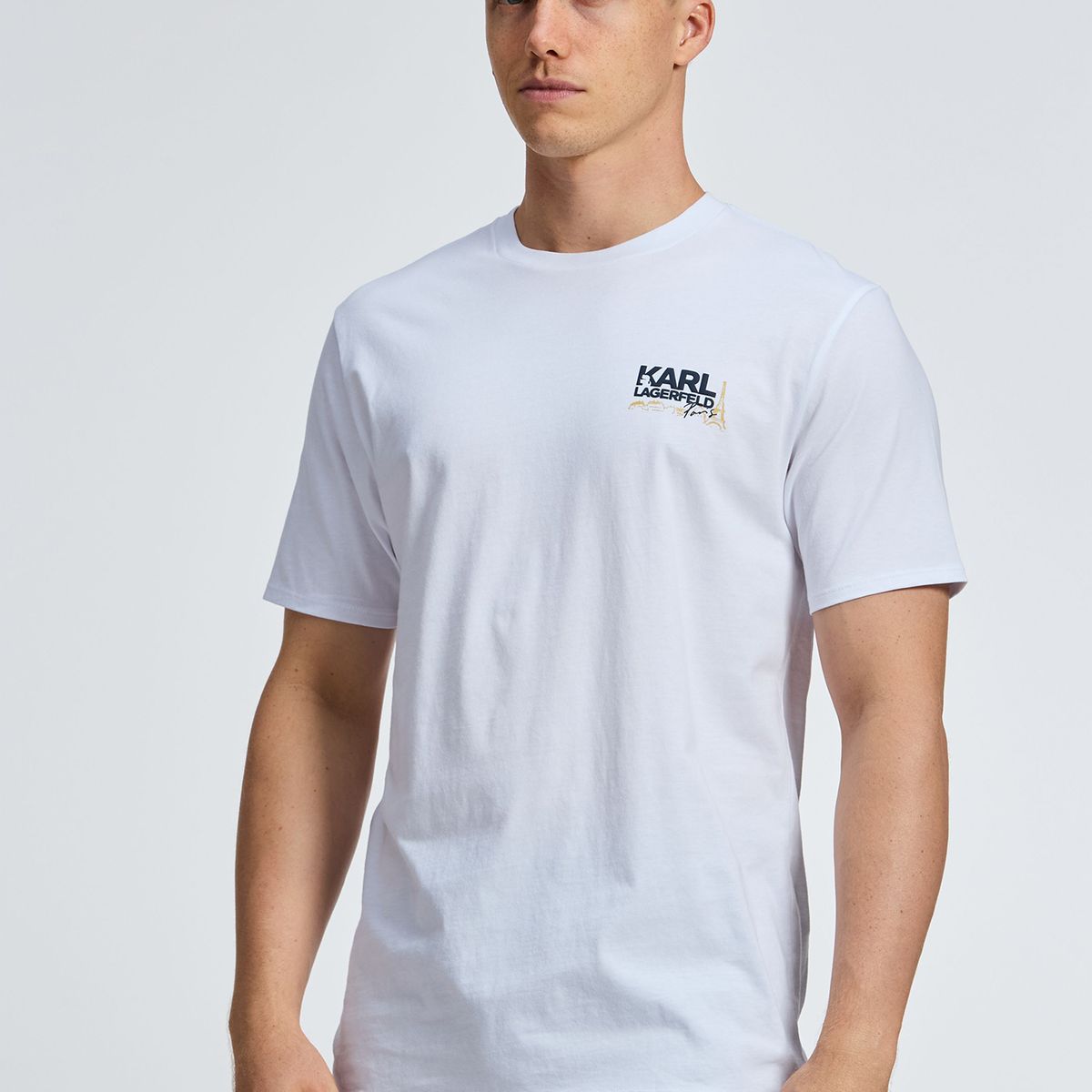 KARL LAGERFELD - Polera con logo gráfico de la Torre Eiffel