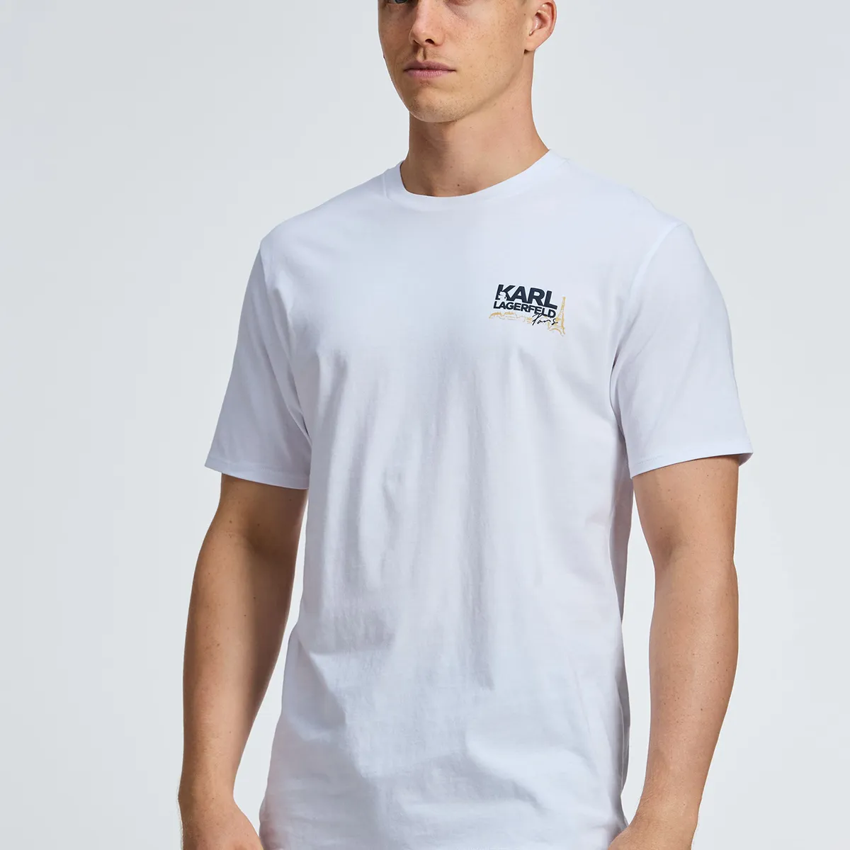 KARL LAGERFELD - Polera con logo gráfico de la Torre Eiffel