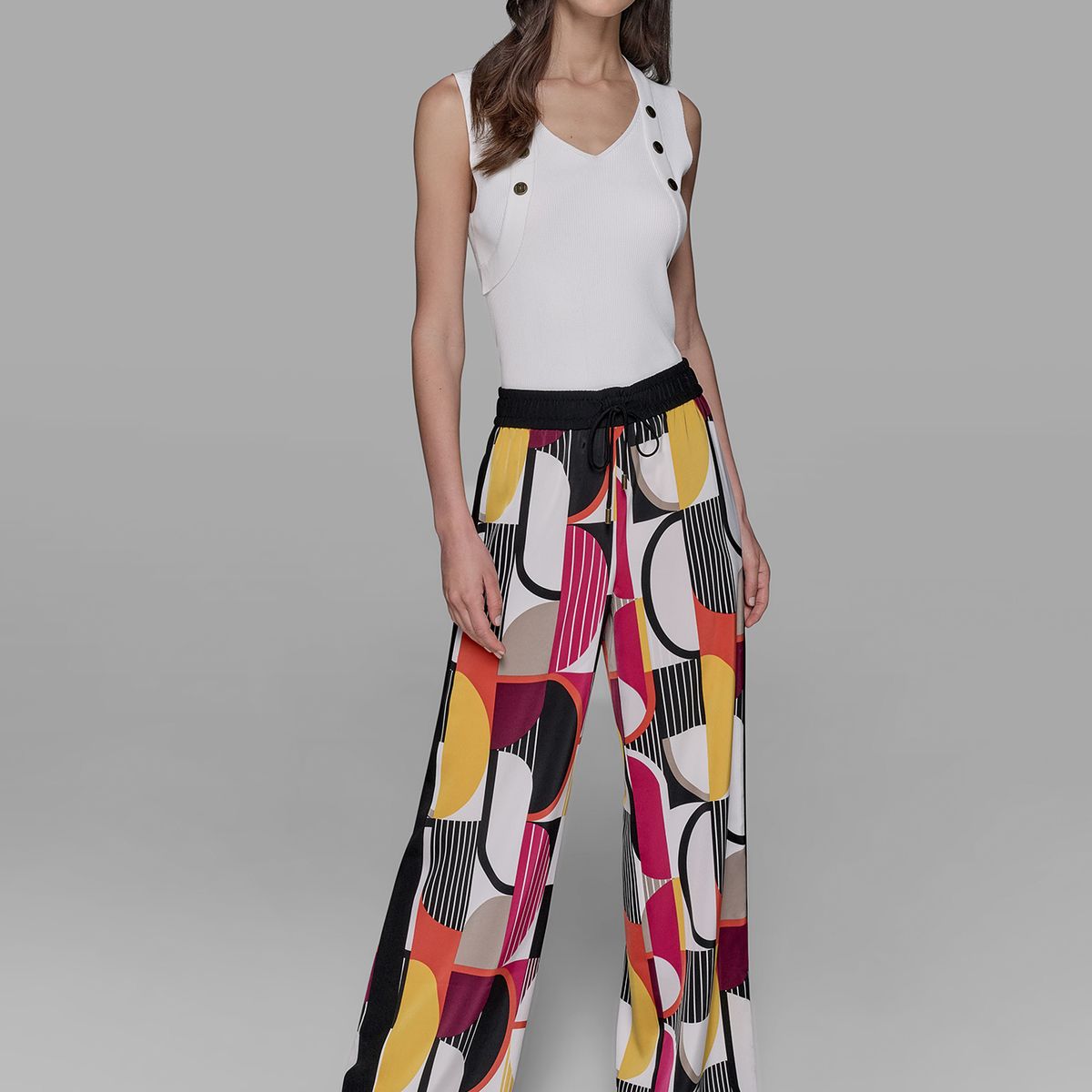 KARL LAGERFELD - Pantalón estampado con cintura elástica