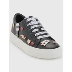 KARL LAGERFELD - Zapatillas cordones Cate pins Negro