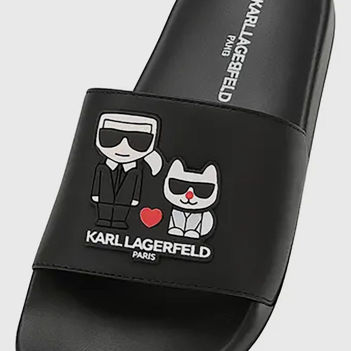 KARL LAGERFELD - Sandalias planas Zayleyblack con diseño Ikonik