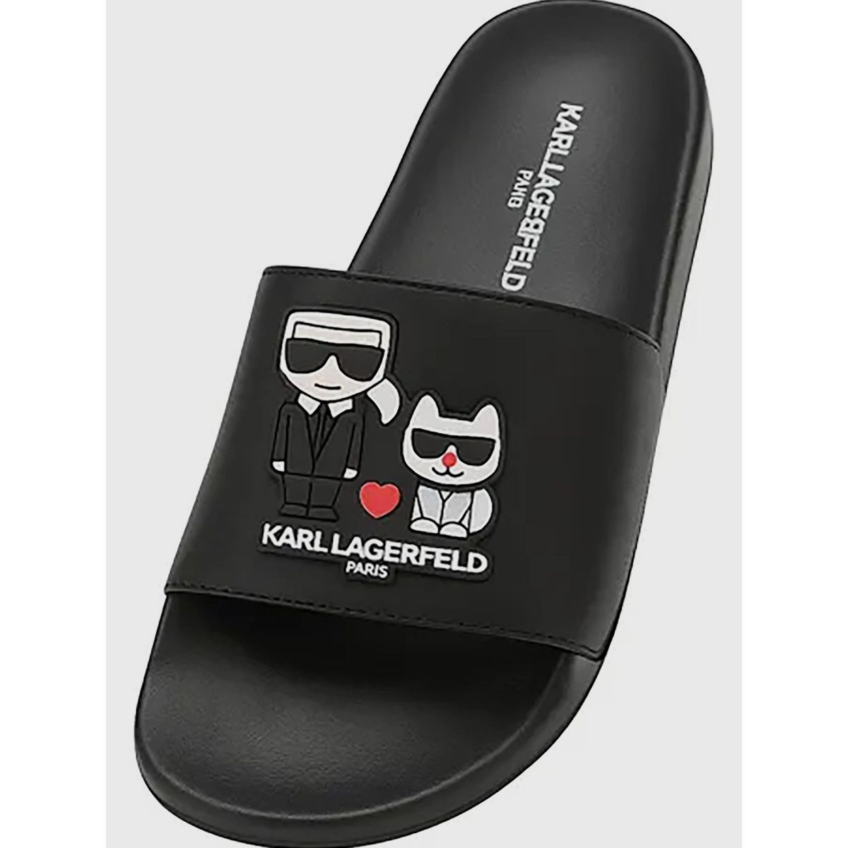 KARL LAGERFELD - Sandalias planas Zayleyblack con diseño Ikonik