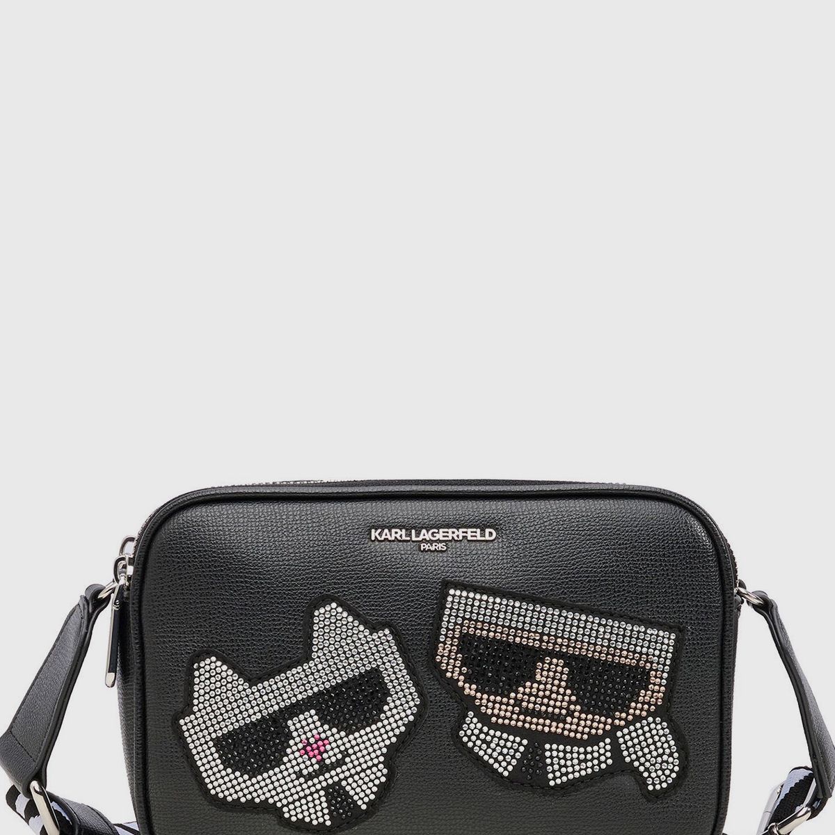 KARL LAGERFELD - Cartera cruzada con pedrería - Maybelle