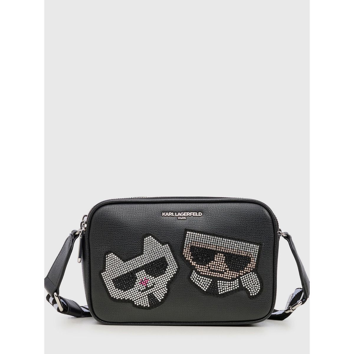 KARL LAGERFELD - Cartera cruzada con pedrería - Maybelle
