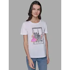 KARL LAGERFELD - Polera con estampado de escena de parisina
