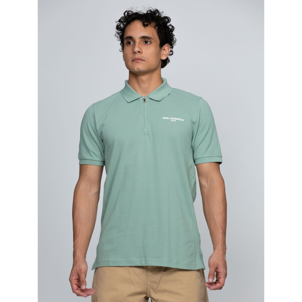 KARL LAGERFELD - Polo con cierre de cremallera