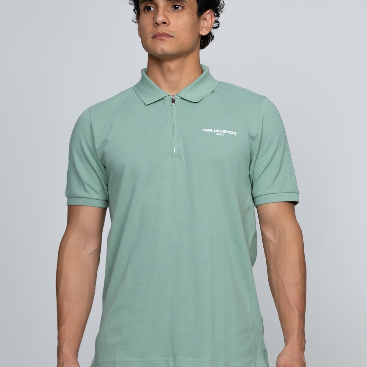 KARL LAGERFELD - Polo con cierre de cremallera