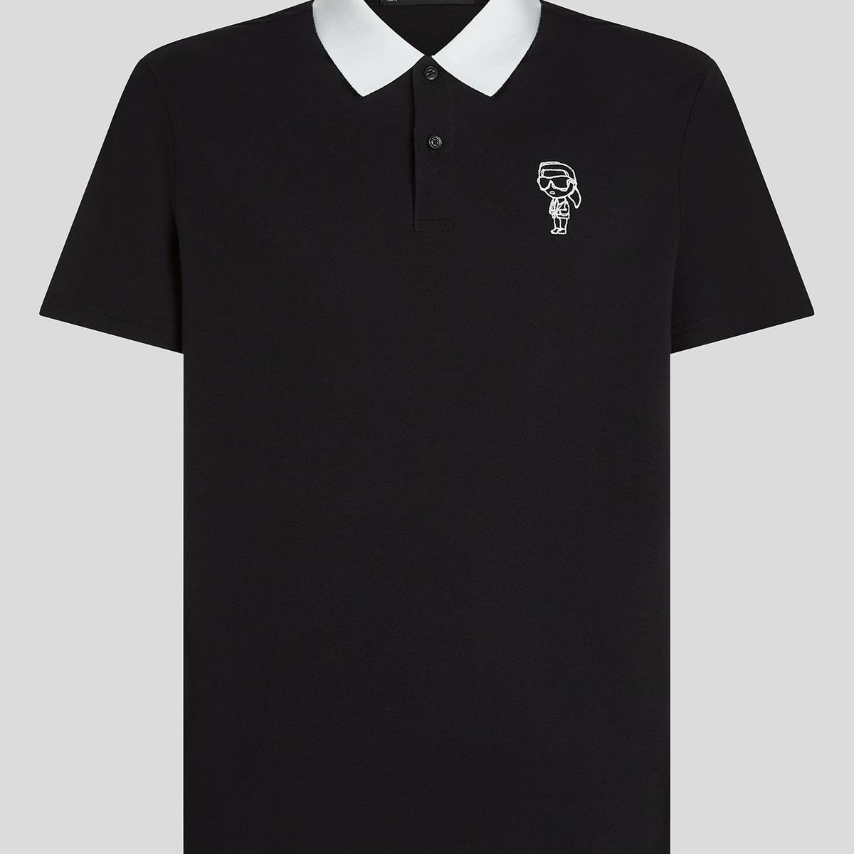 KARL LAGERFELD - Polo con estampado Ikon Sketch