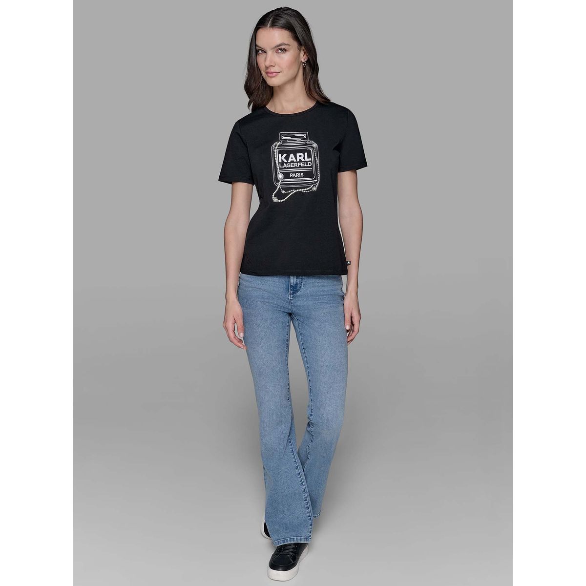 KARL LAGERFELD - Polera con estampado de perfume Karl