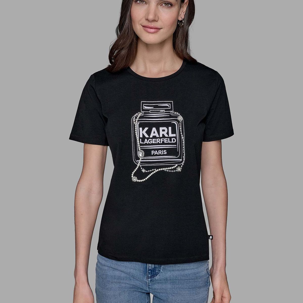 KARL LAGERFELD - Polera con estampado de perfume Karl