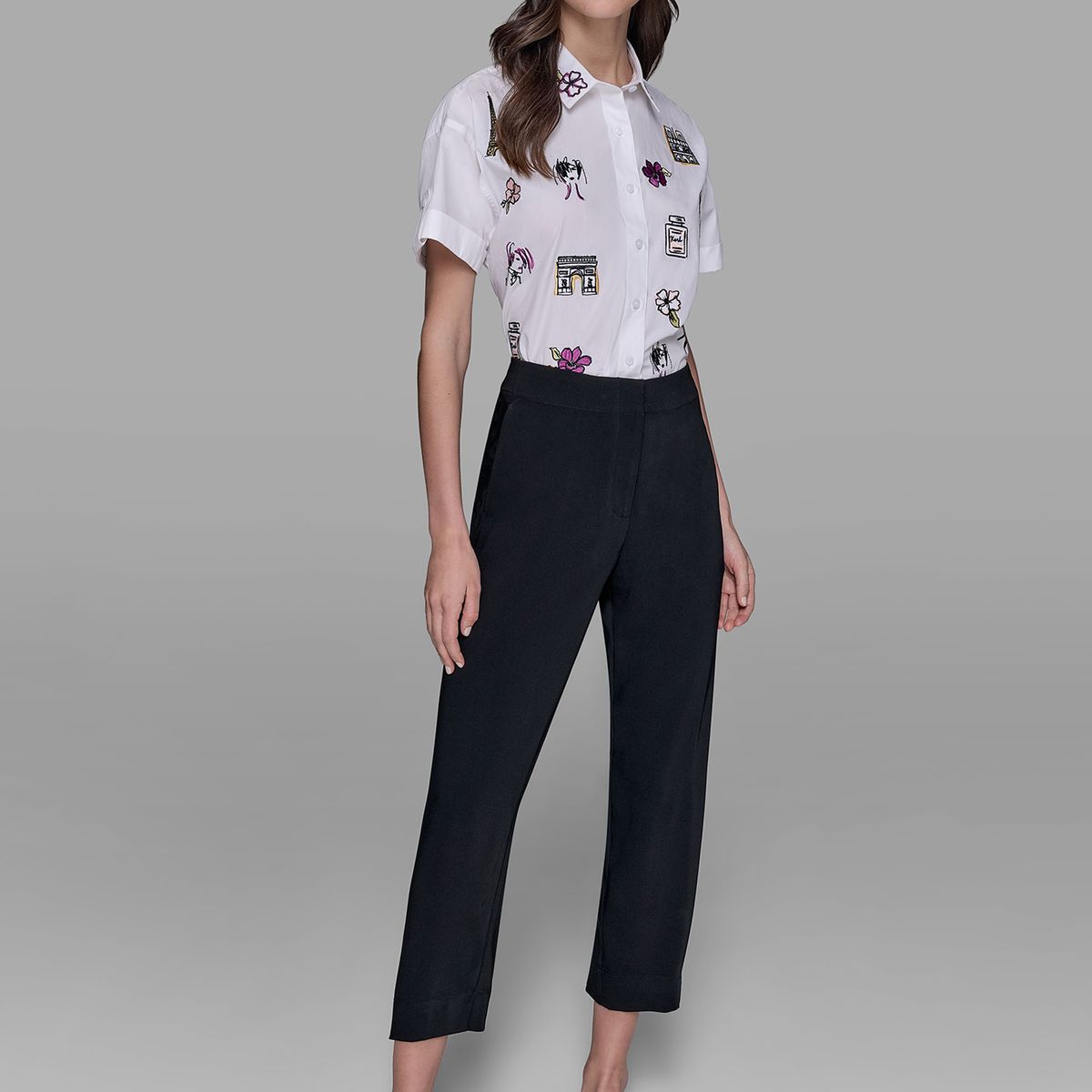 KARL LAGERFELD - Pantalón con con detalles en el bajo